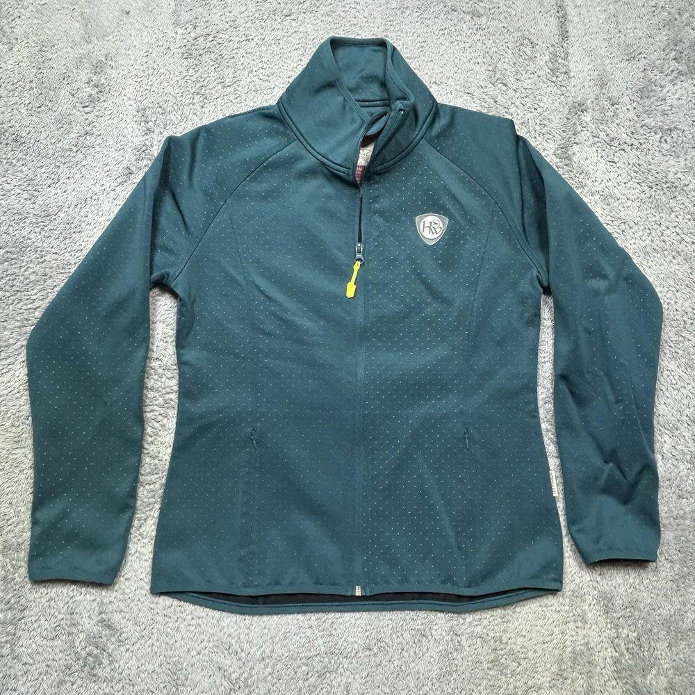 Horseware Ireland Jacket Women's M Green Emerald Fleece Lined Horse Riding EUC